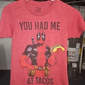 Men's Marvel Deadpool Taco T-Shirt- Sz Mens Small